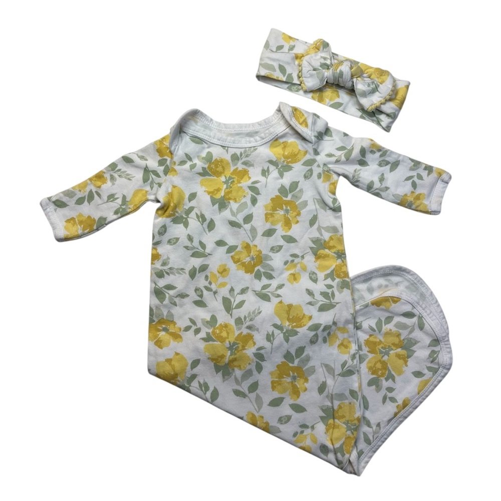 Baby Essentials 3M Yellow Flowers Sleep Sack With Matching Headband